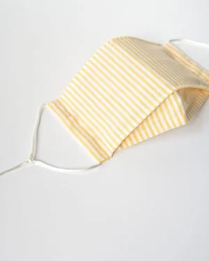 3D-Pastel-Yellow-Stripes-Face-Mask-ohashii-Ear-Loop