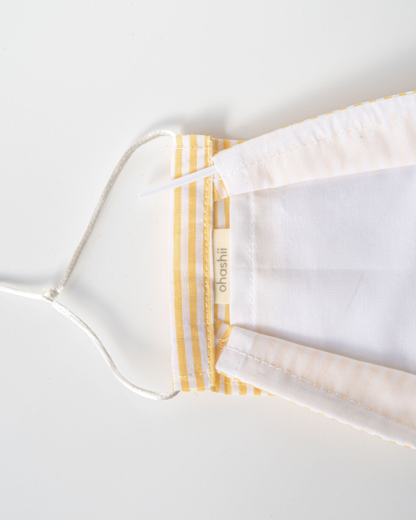 3D-Pastel-Yellow-Stripes-Face-Mask-ohashii-nose-wire