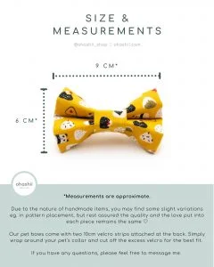 japanese pet bow size guide ohashii