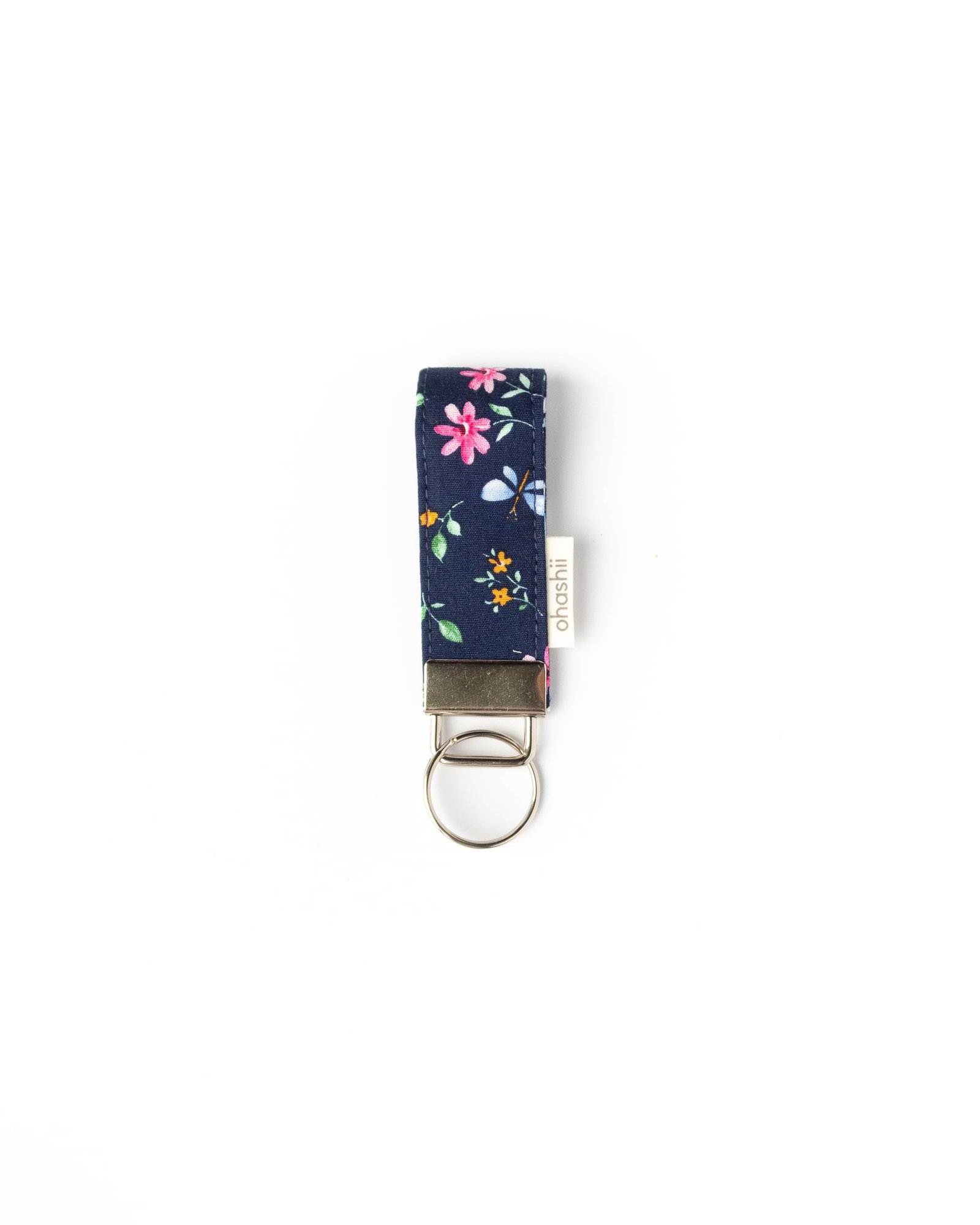 Mini-Key-Fob---Navy-Mini-Florals-ohashii