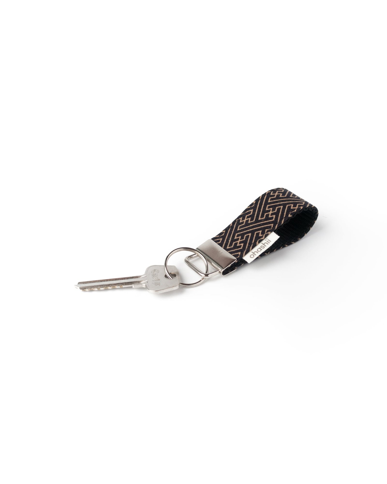 Mini-Key-Fob-Sayagata-Black-Webbing-ohashii-2