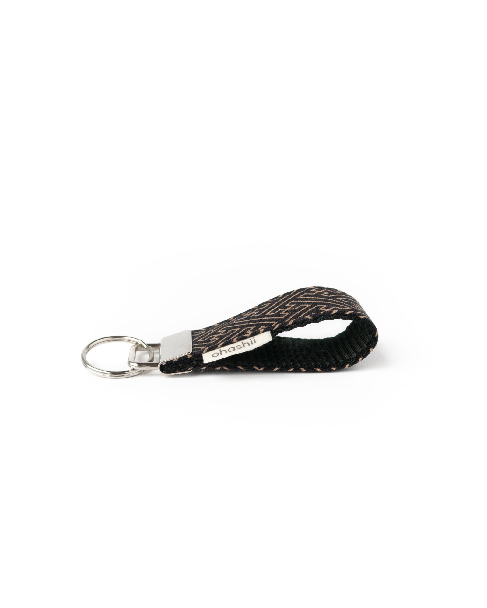 Mini-Key-Fob-Sayagata-Black-Webbing-ohashii-3