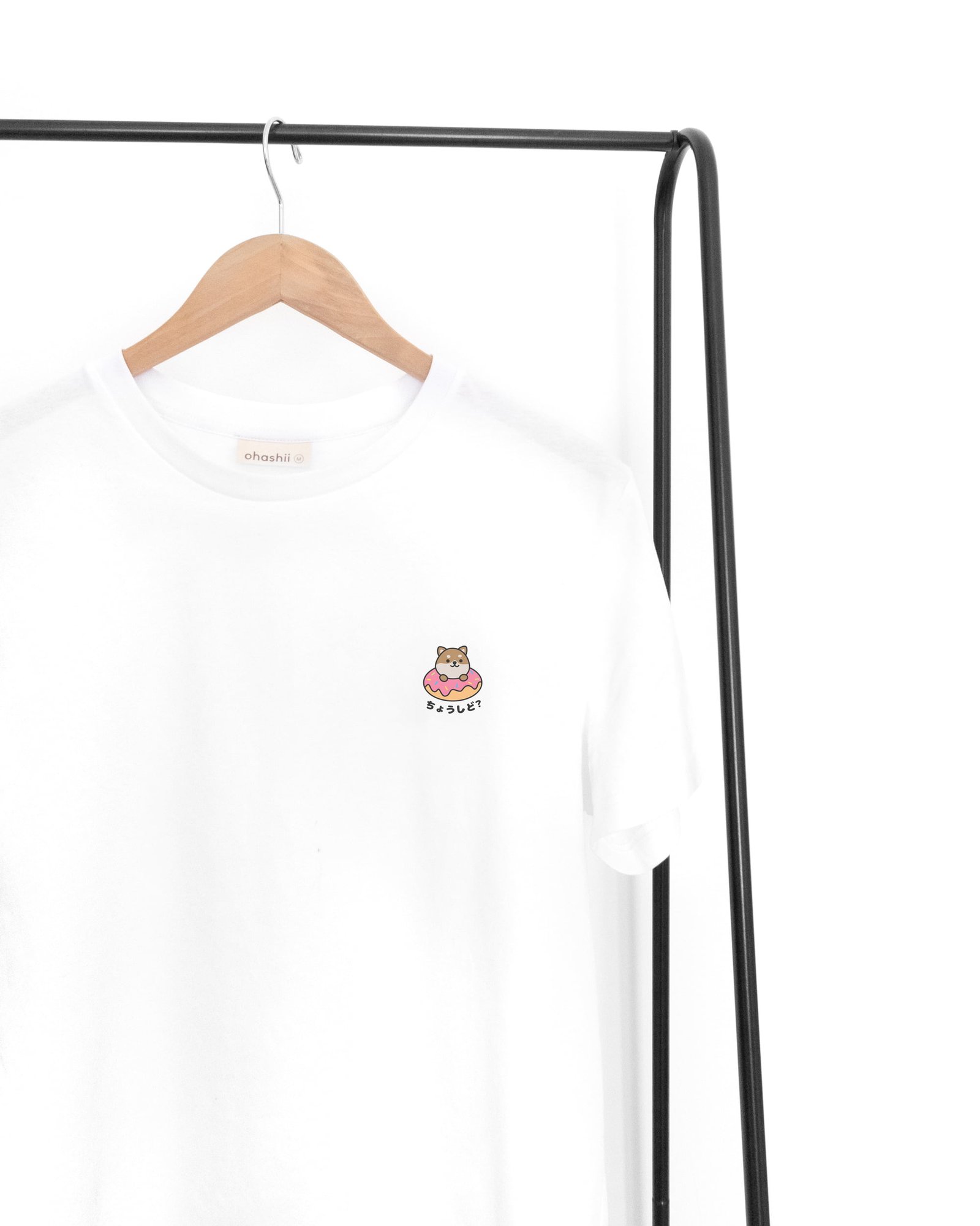 White-Tshirt-ohashii-rack-doughnut-1