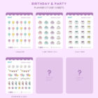 birthday & party sticker sheet dokii x ohashii (2)