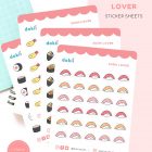 sushi lover sticker sheets dokii x ohashii