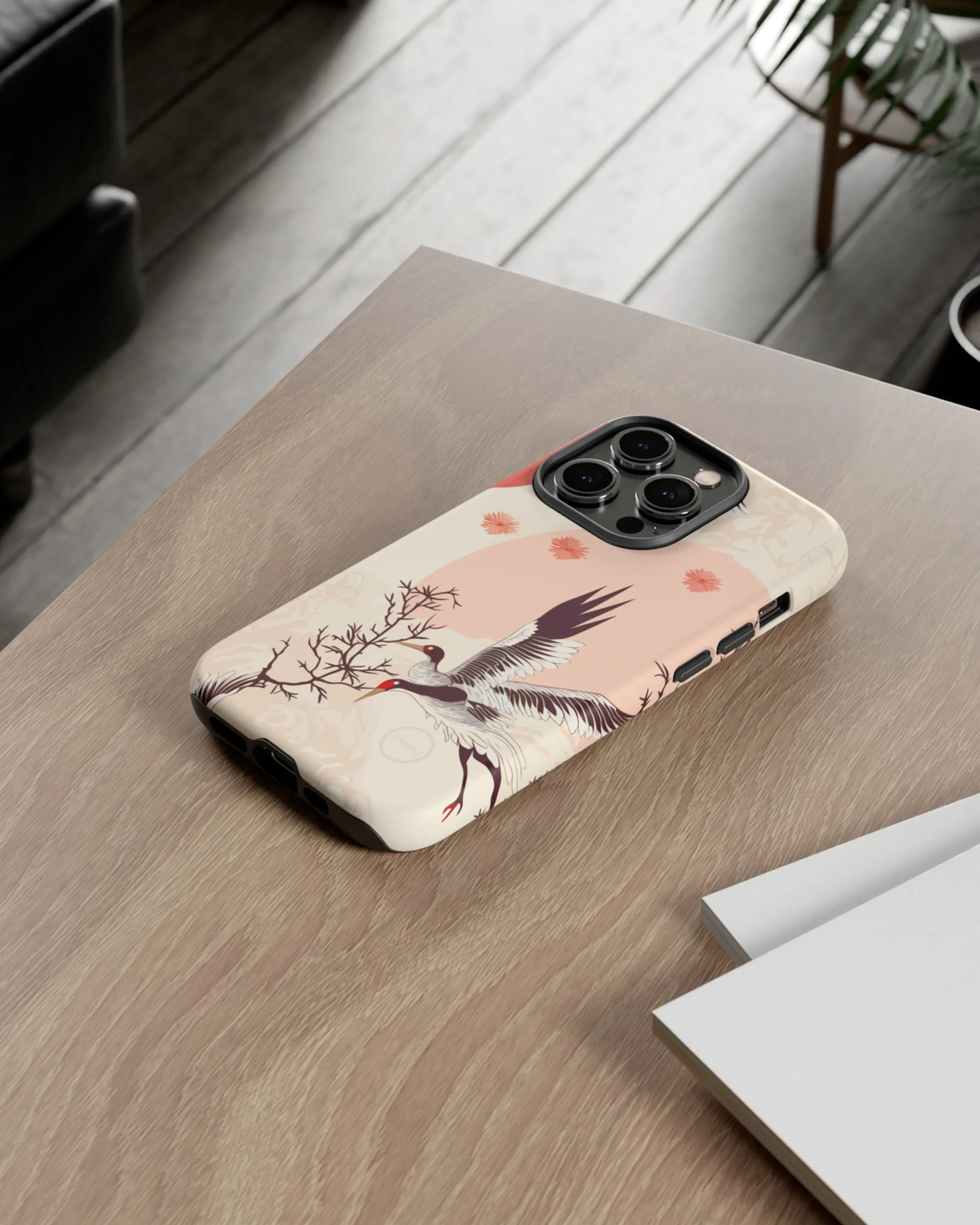 PINK CRANE Japanese phone case ohashii 1
