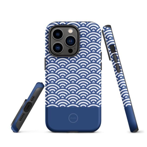 Seigaiha phone case blue mock up 1