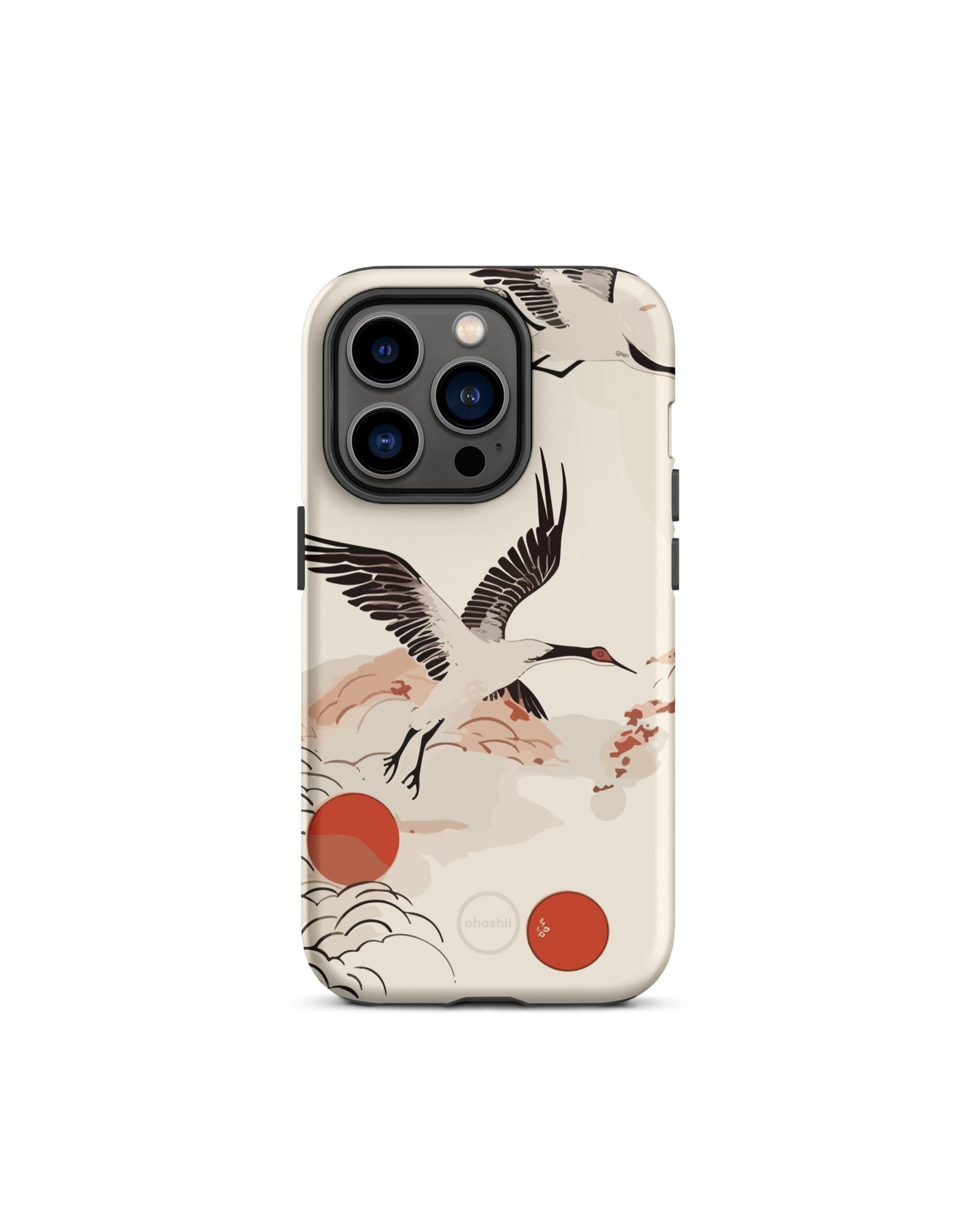 ohashii phone case WHITE CRANE 1