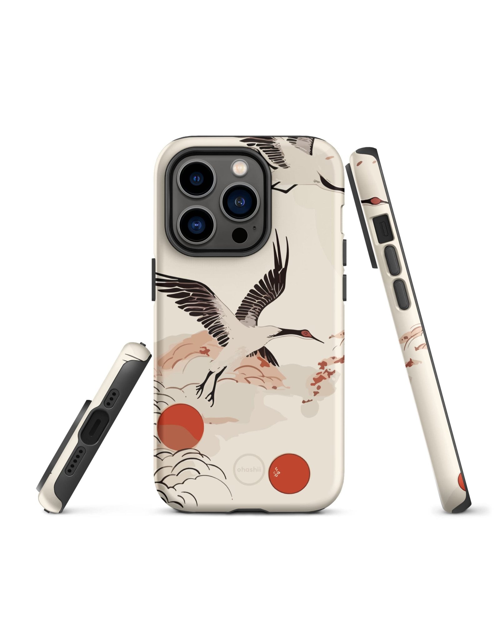 ohashii phone case WHITE CRANE 3