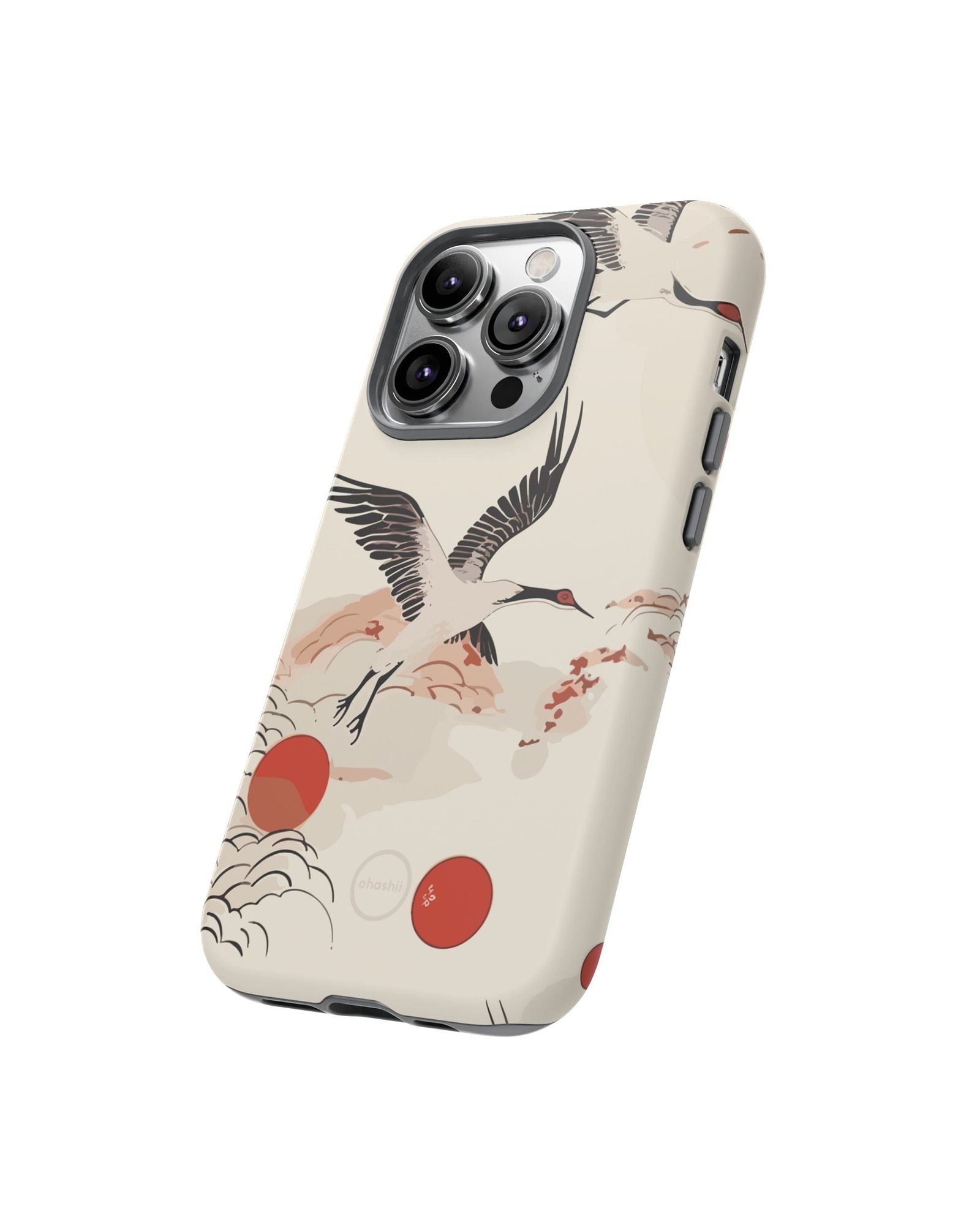 ohashii phone case WHITE CRANE 5