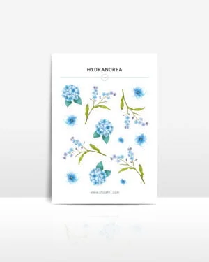 ohashii sticker sheet Hydrandrea 3 MOCK UP