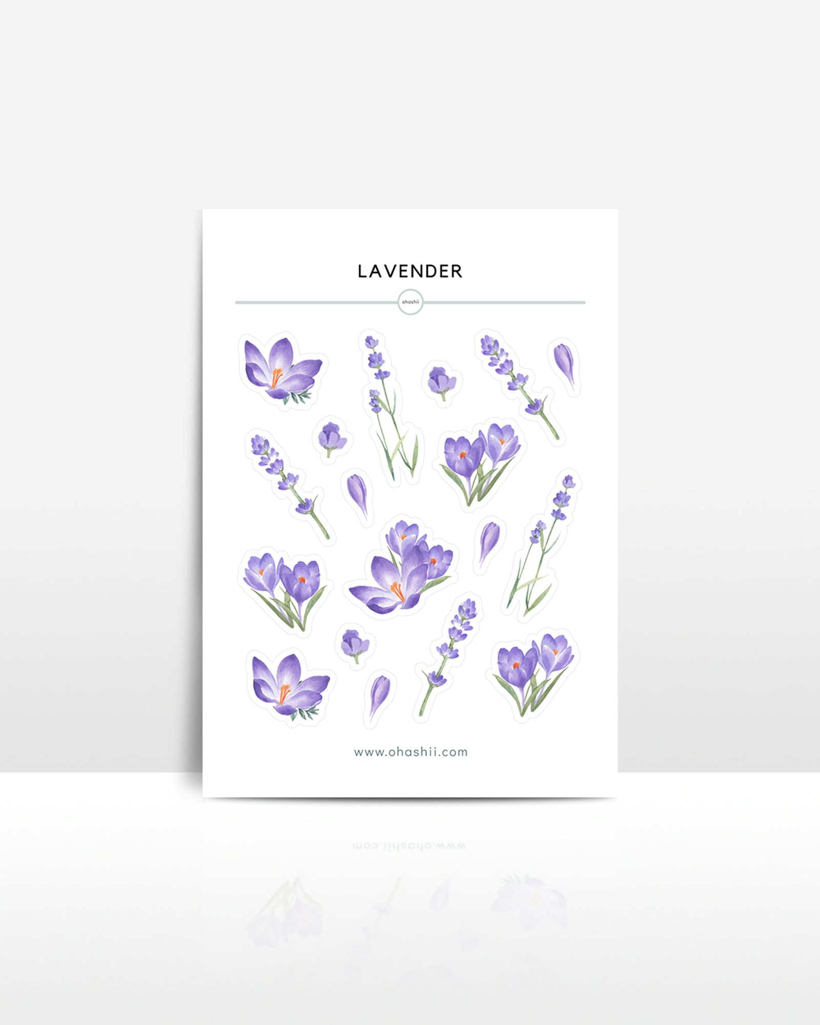 ohashii sticker sheet Lavender 3 MOCK UP