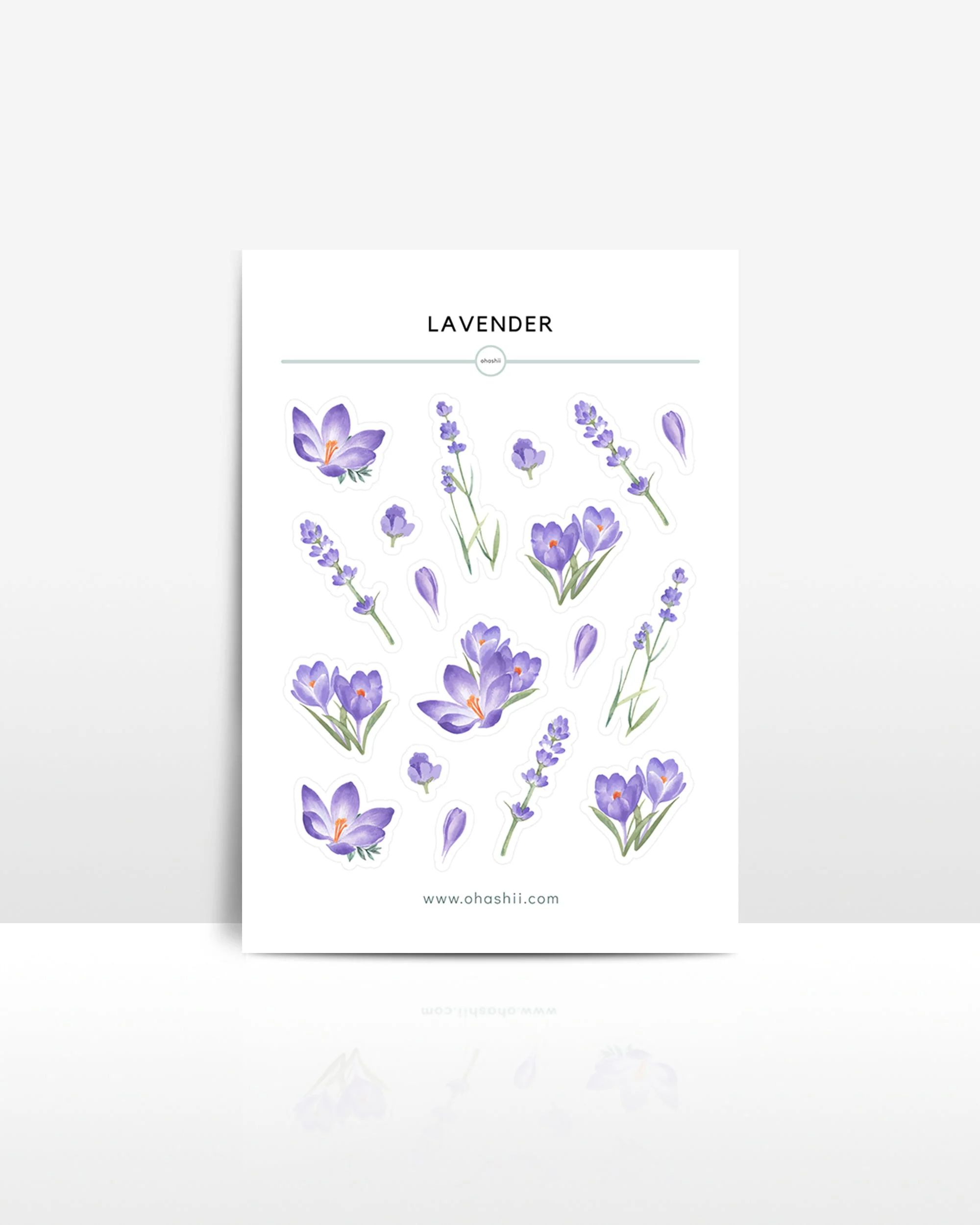 ohashii sticker sheet Lavender 3 MOCK UP