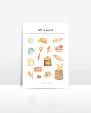 ohashii sticker sheet baker MOCKUP