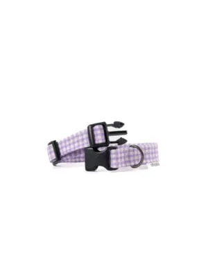 Dog-Collar-Gingham-Lilac-ohashii-1