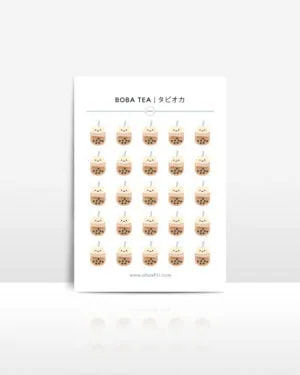 BOBA TEA MU sticker sheet ohashii