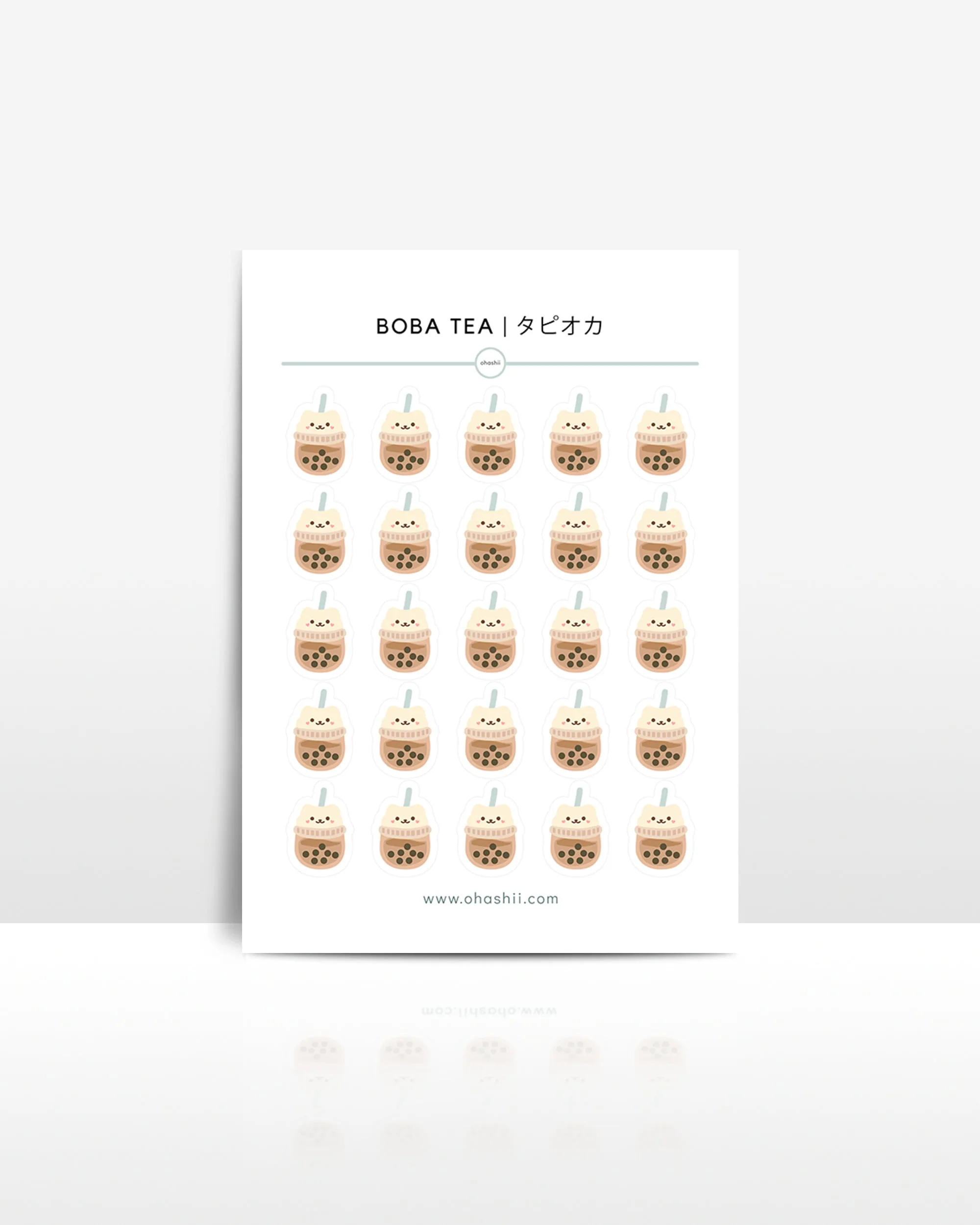 BOBA TEA MU sticker sheet ohashii