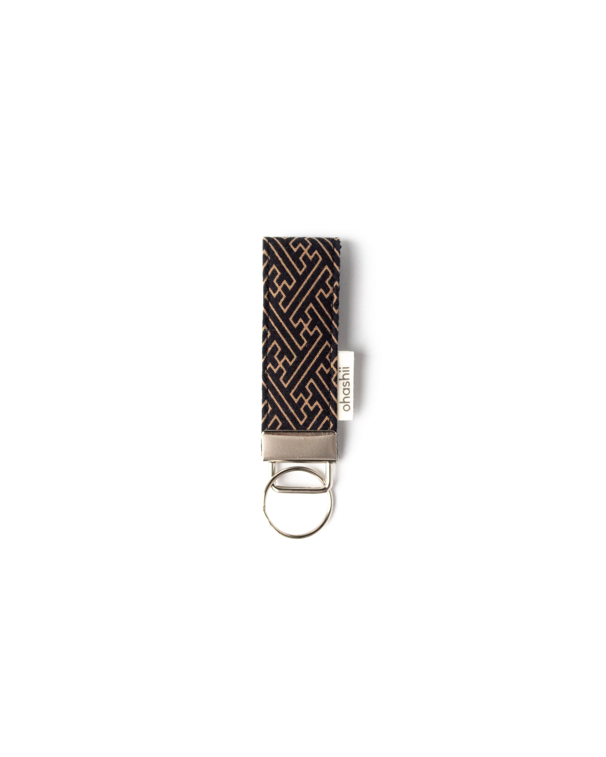 Mini-Key-Fob-Sayagata-Black-Webbing-ohashii-4