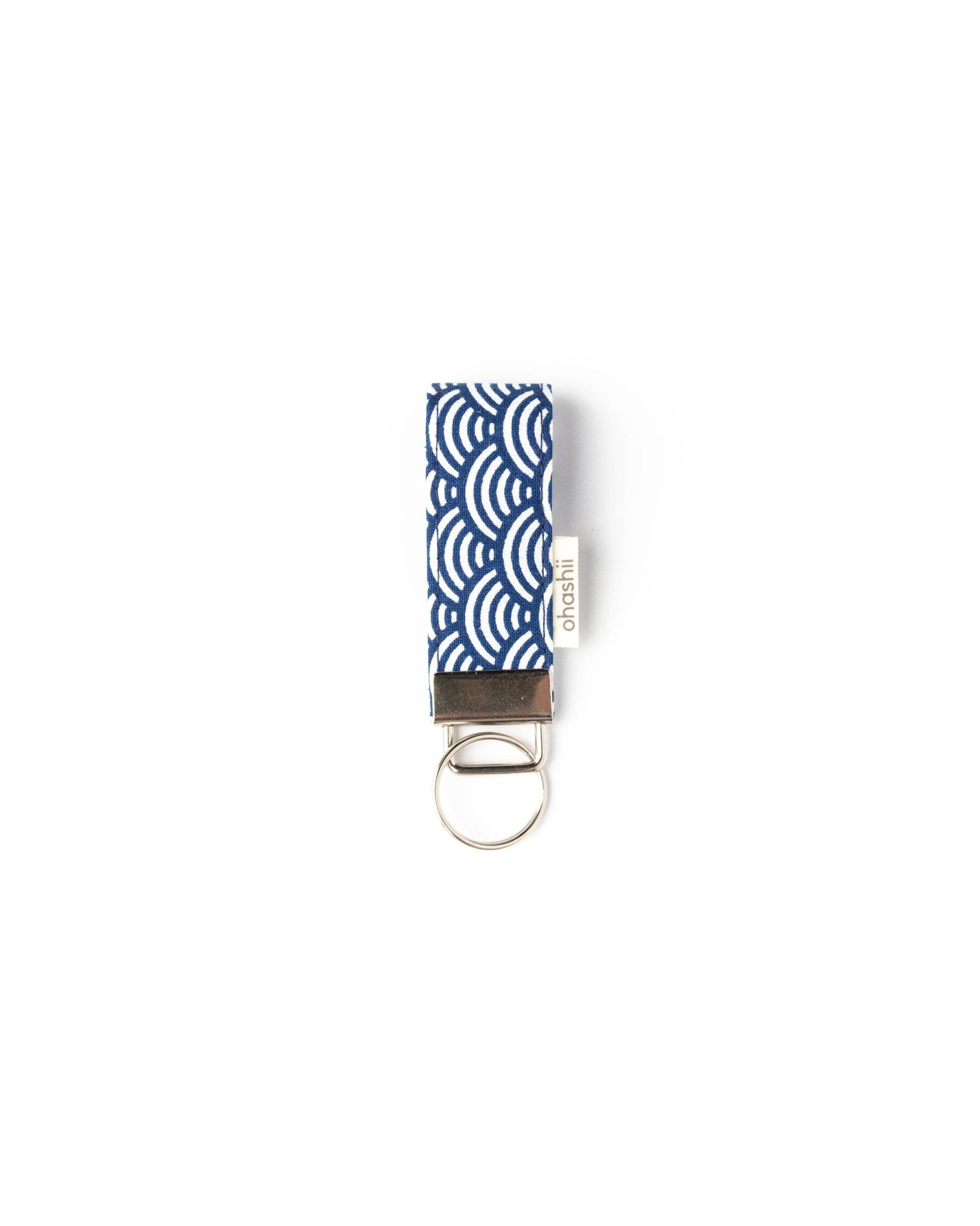 Mini-Key-Fob-Seigaiha-Navy-ohashii