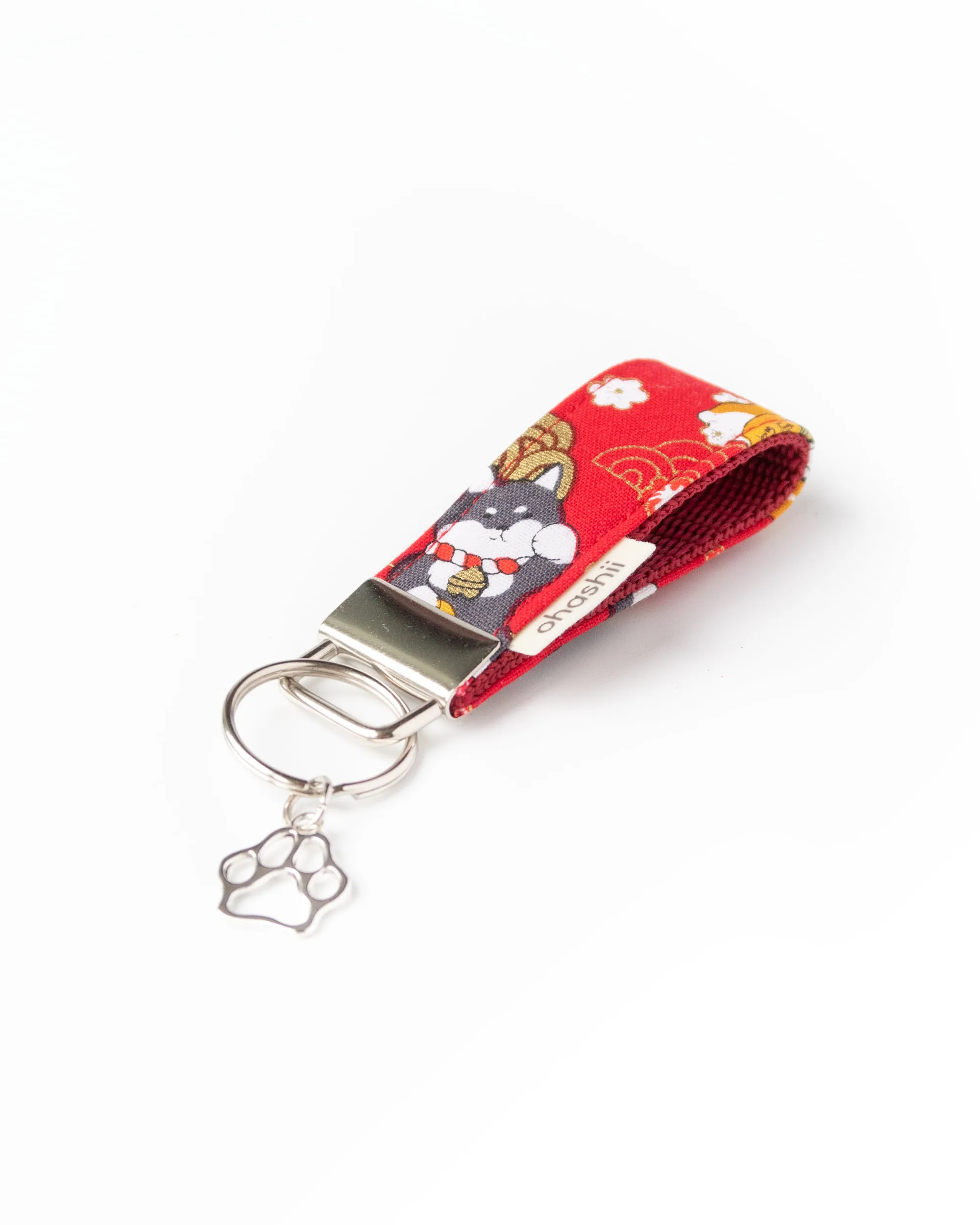 Mini-Key-Fob-Shiba-Red-Webbing-ohashii-2