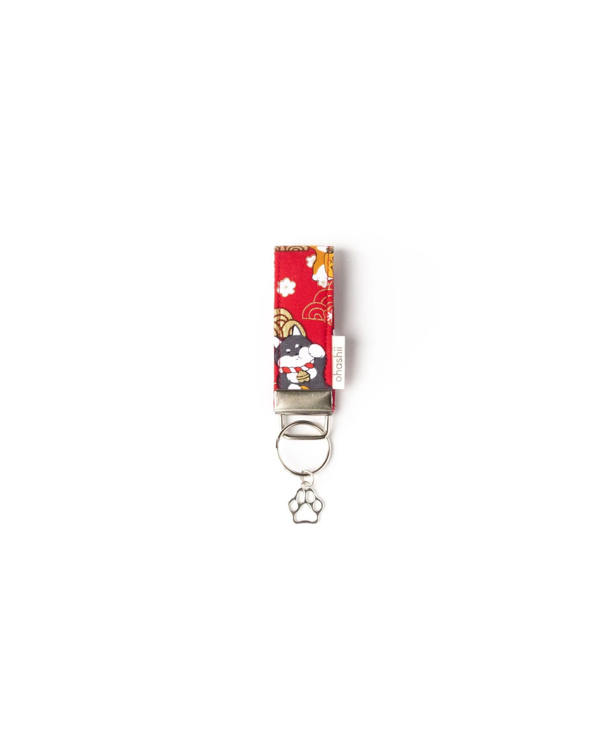 Mini-Key-Fob-Shiba-Red-Webbing-ohashii-3
