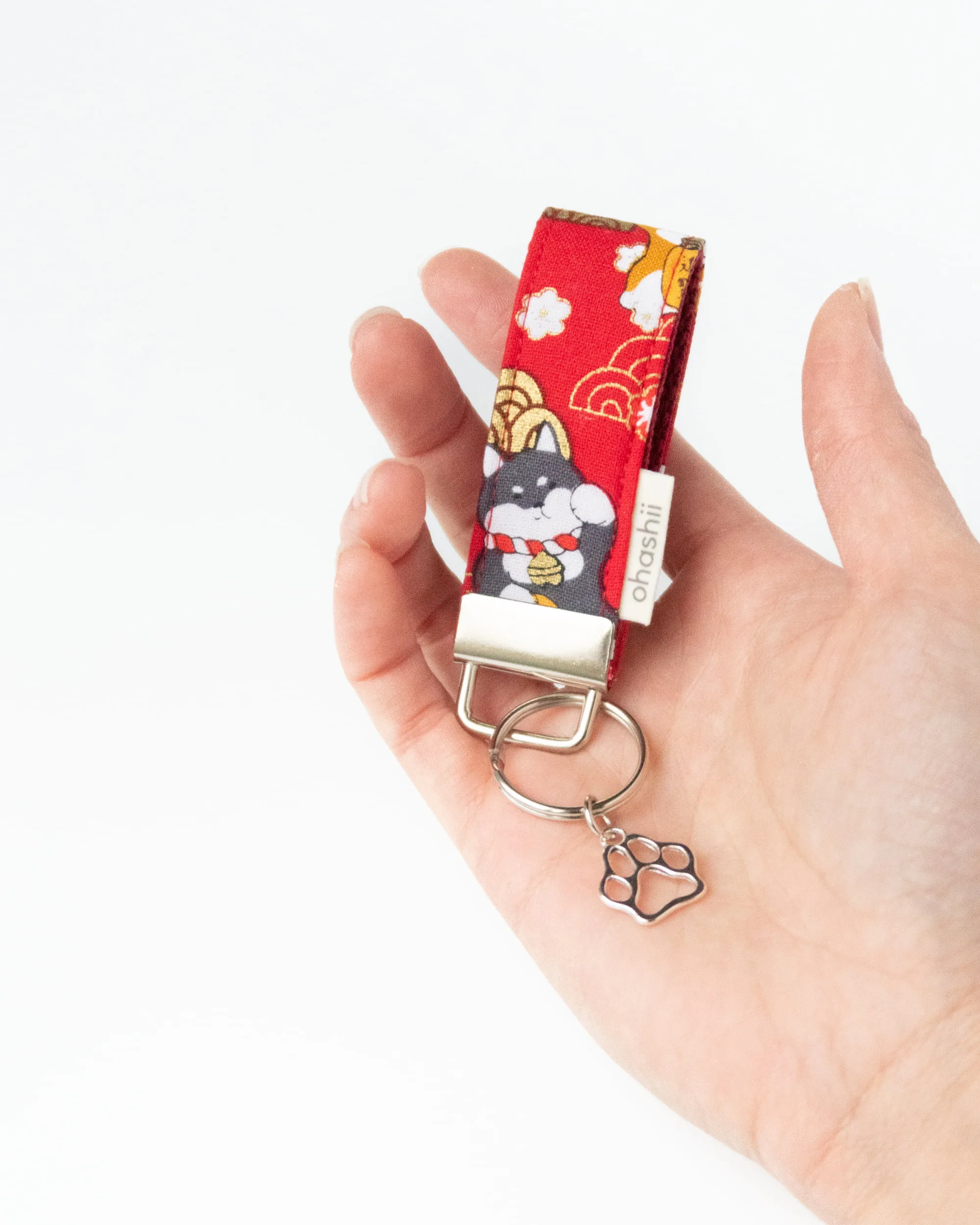 Mini-Key-Fob-Shiba-Red-Webbing-ohashii-4