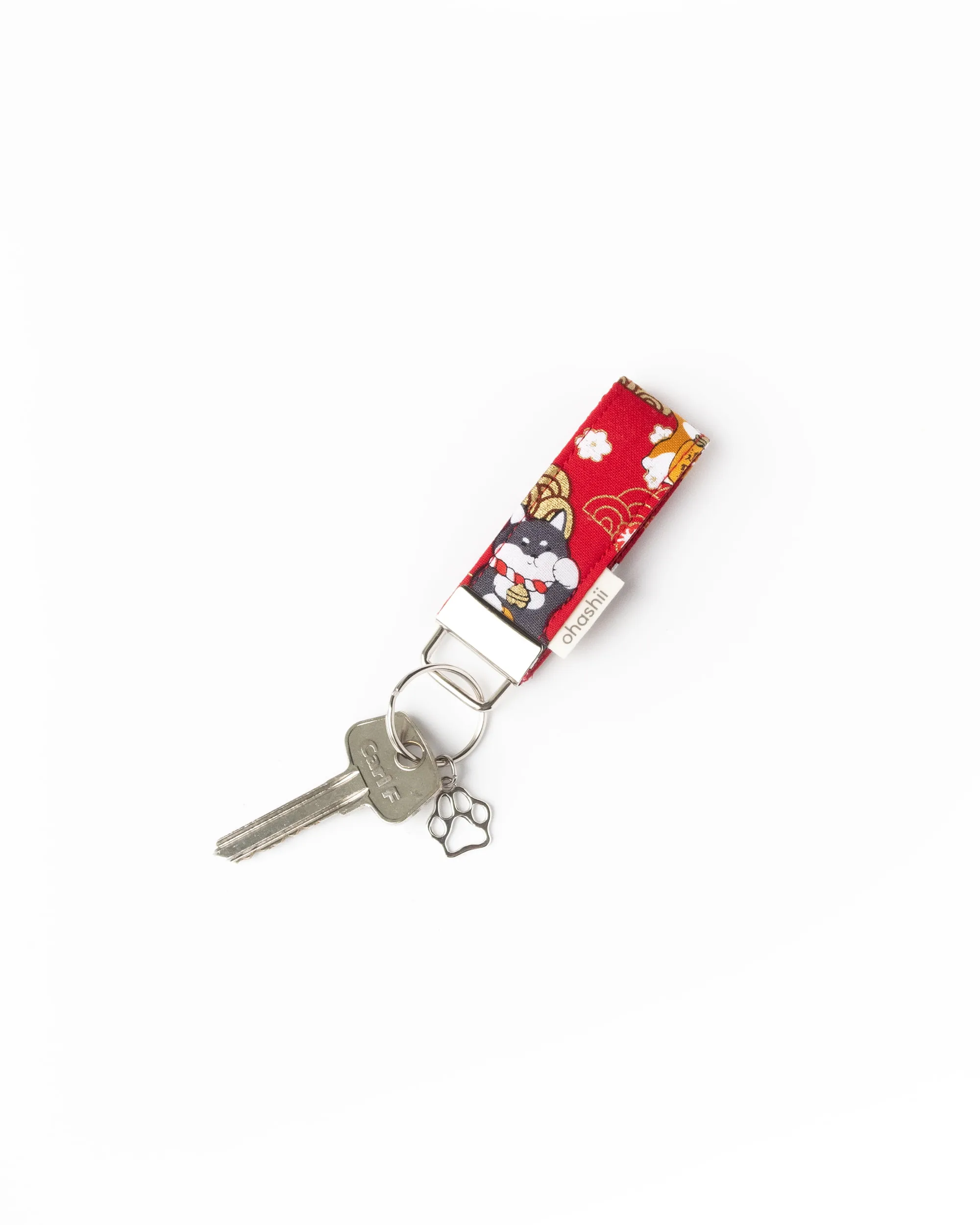 Mini-Key-Fob-Shiba-Red-Webbing-ohashii-5