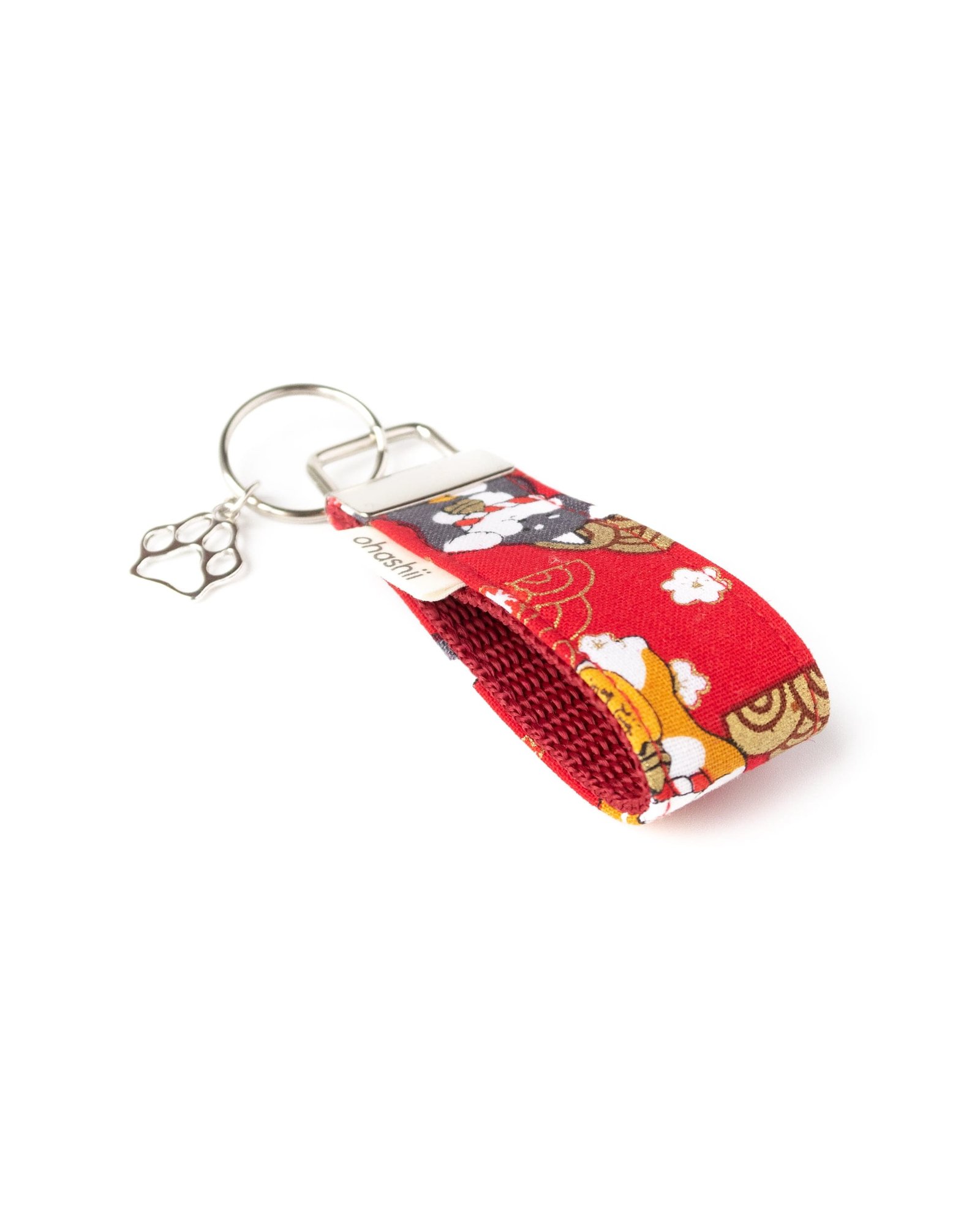 Mini-Key-Fob-Shiba-Red-Webbing-ohashii-6 Mini-Key-Fob-Shiba-Red-Webbing-ohashii-6