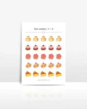 TEA CAKES MKP sticker sheet ohashii