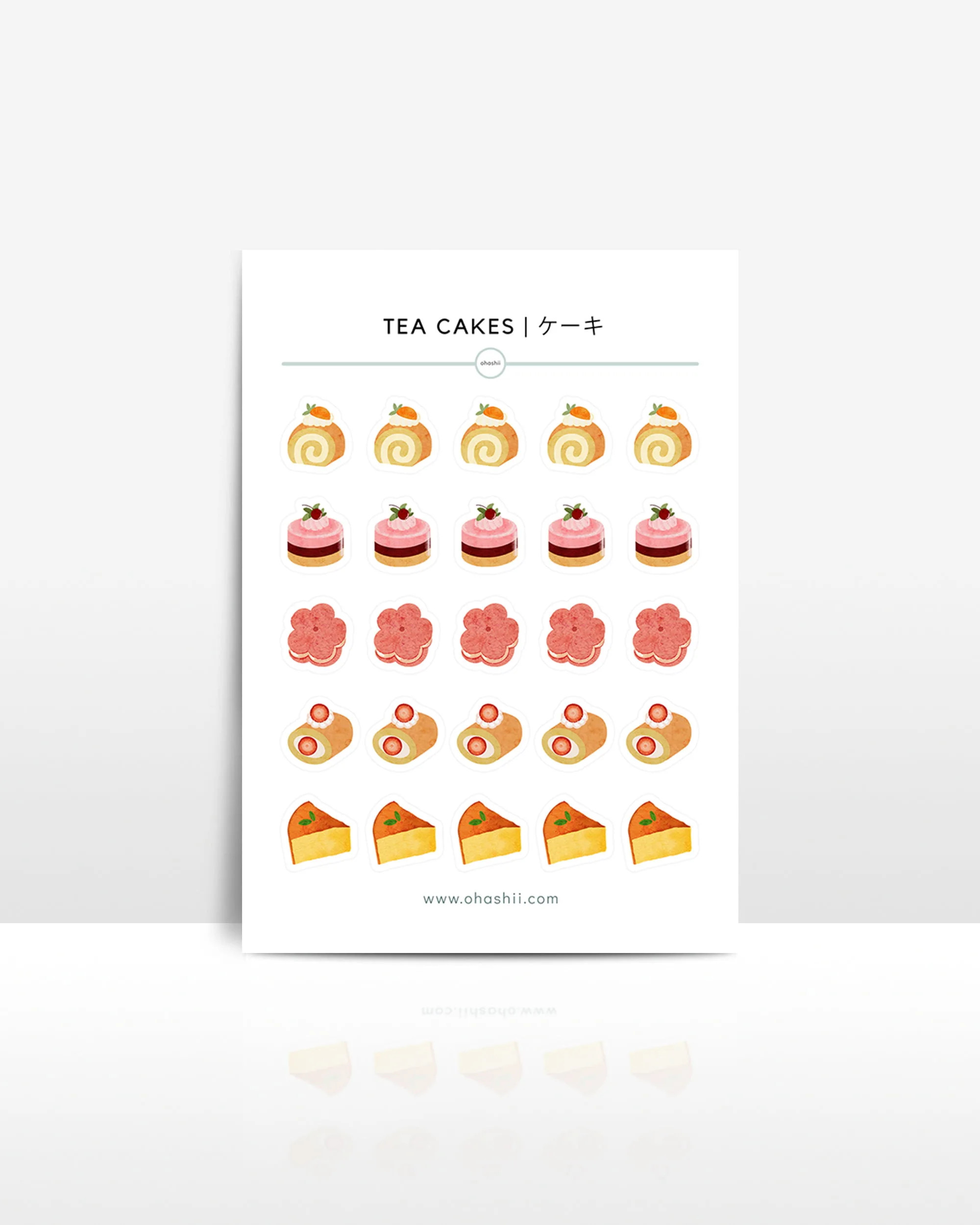 TEA CAKES MKP sticker sheet ohashii