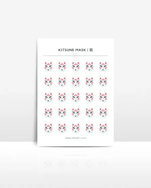 ohashii-KITSUNE-MASK-FULL-MU-sticker-sheet-ss
