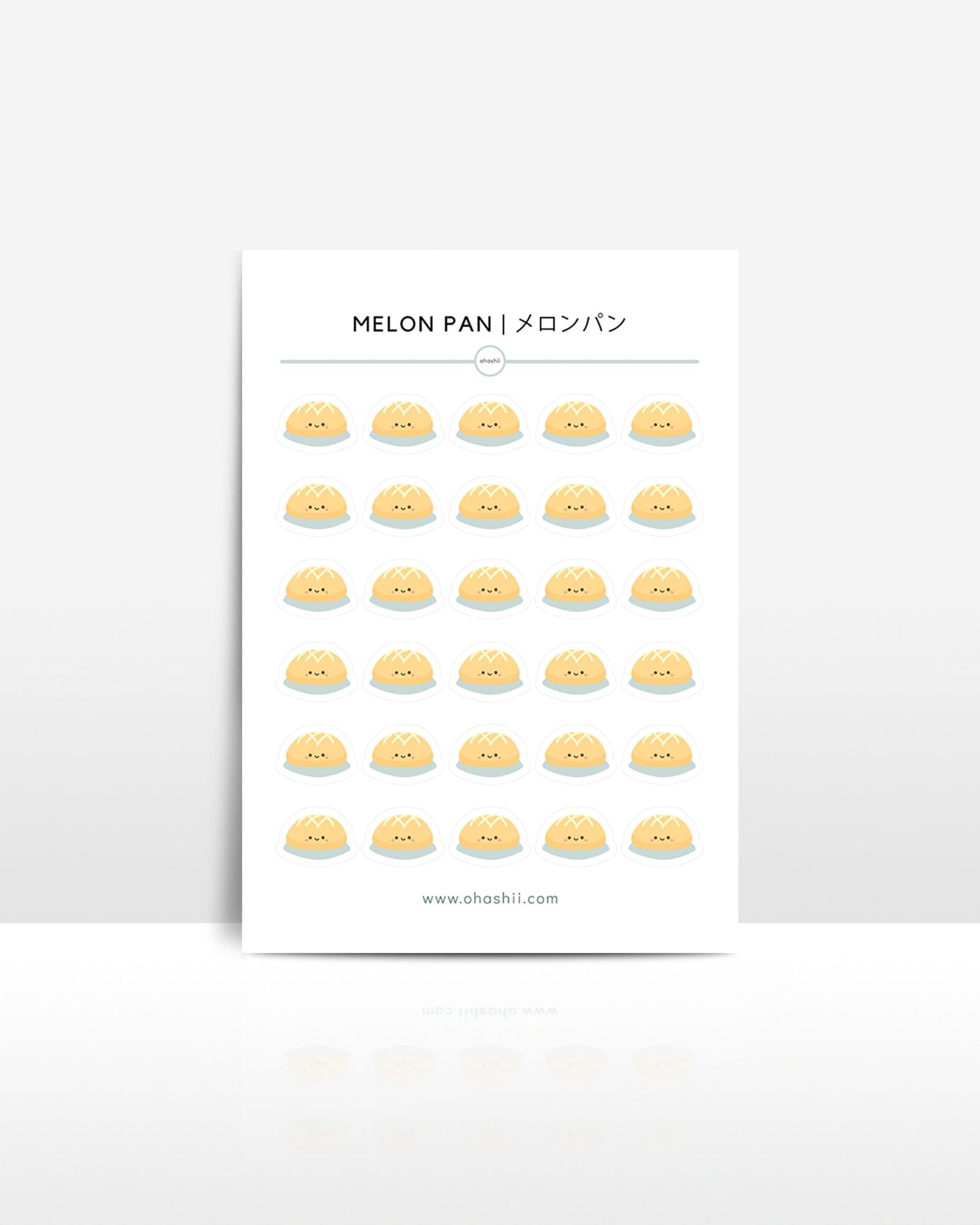 ohashii sticker sheet MELON PAN MU