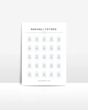 ohashii sticker sheet RAINDOLL 3 MU