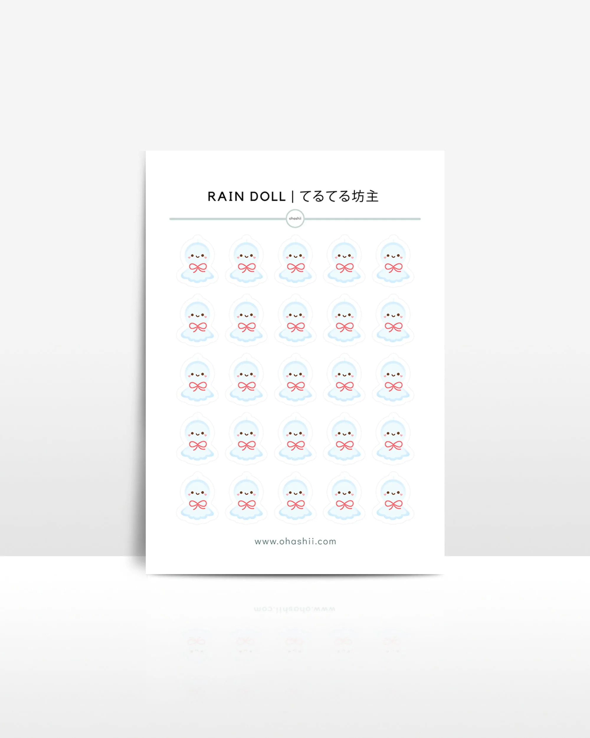 ohashii sticker sheet RAINDOLL 3 MU