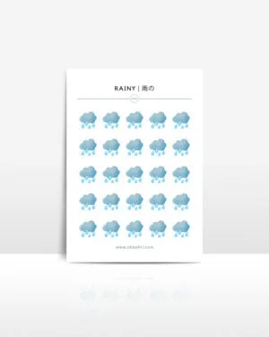 ohashii sticker sheet RAINY MU