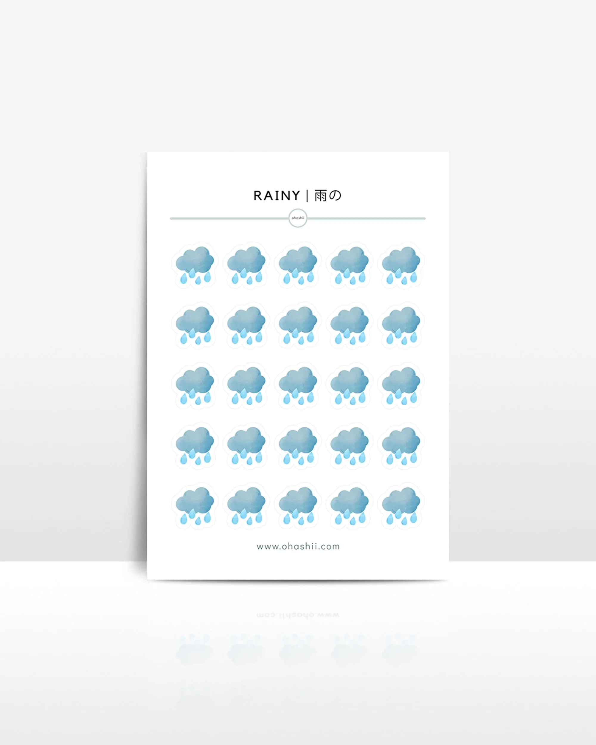 ohashii sticker sheet RAINY MU
