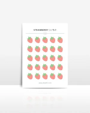 ohashii sticker sheet STRAWBERRY MU