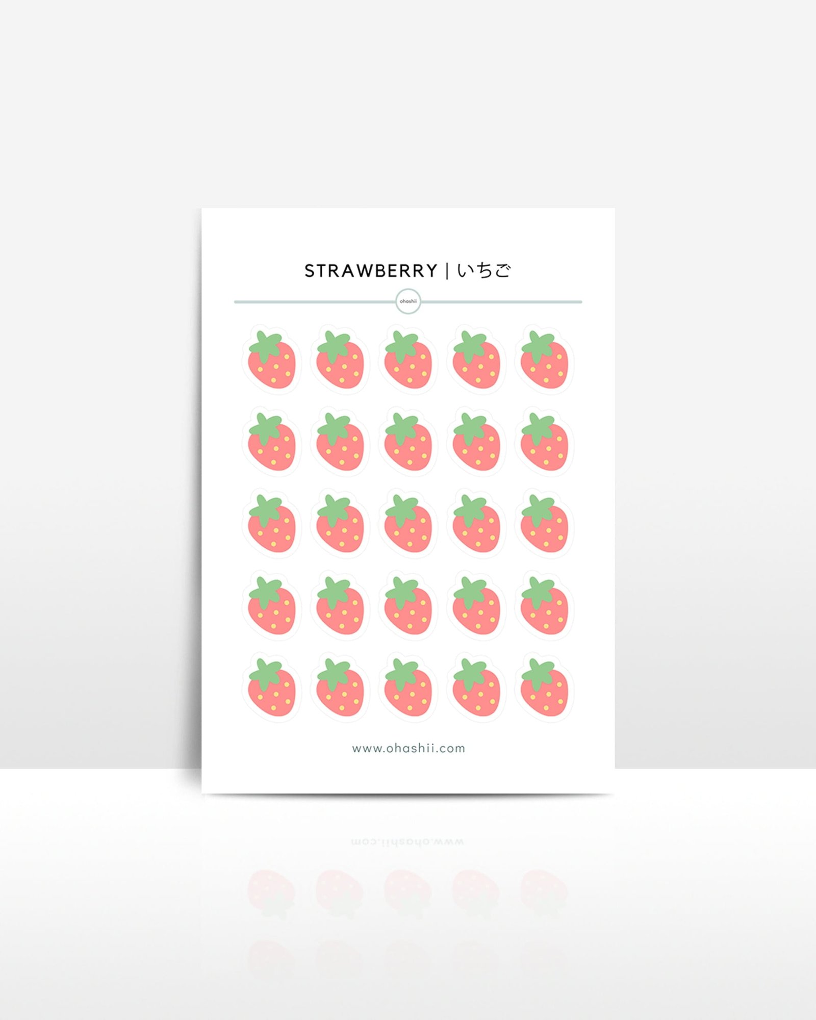 ohashii sticker sheet STRAWBERRY MU