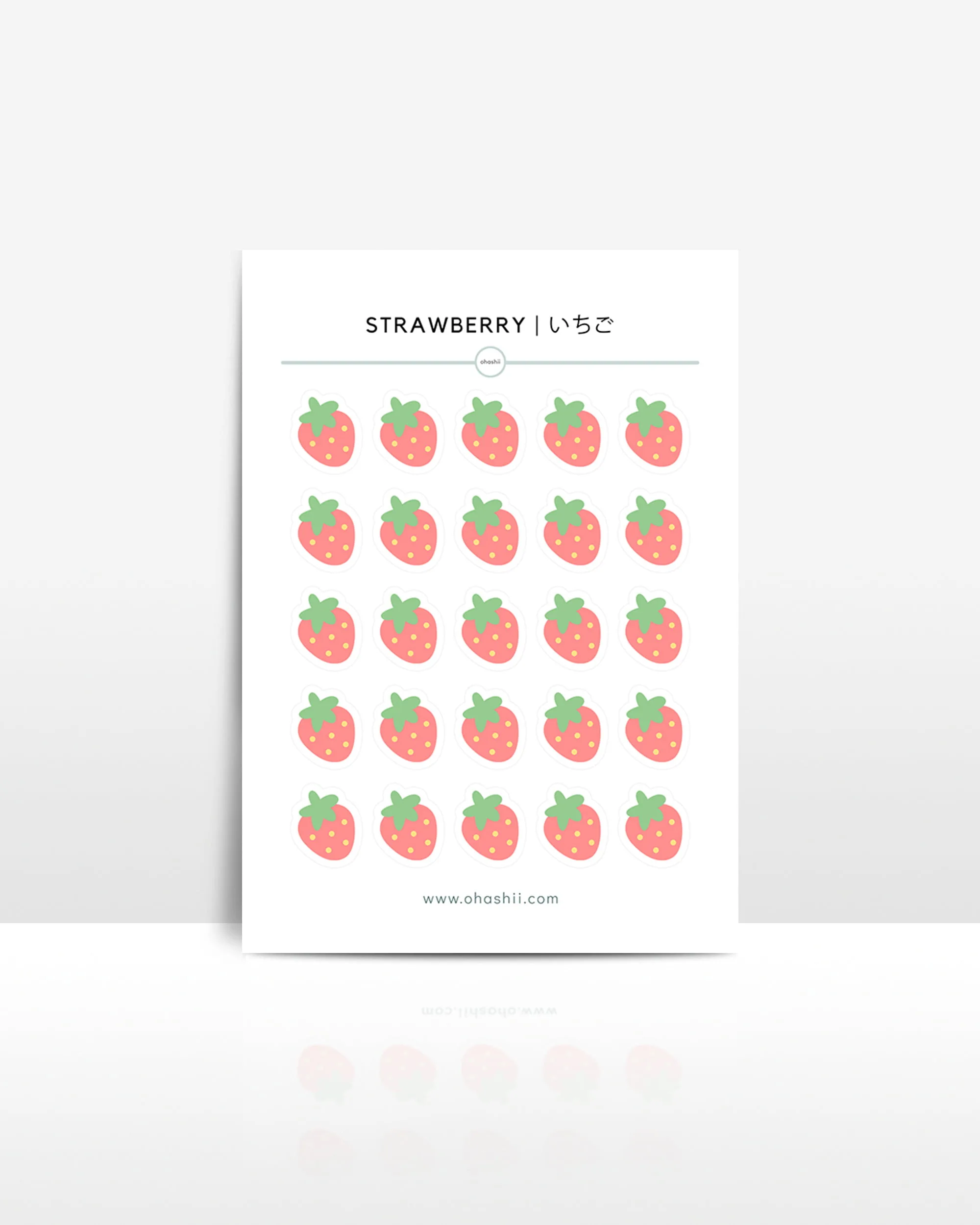ohashii sticker sheet STRAWBERRY MU