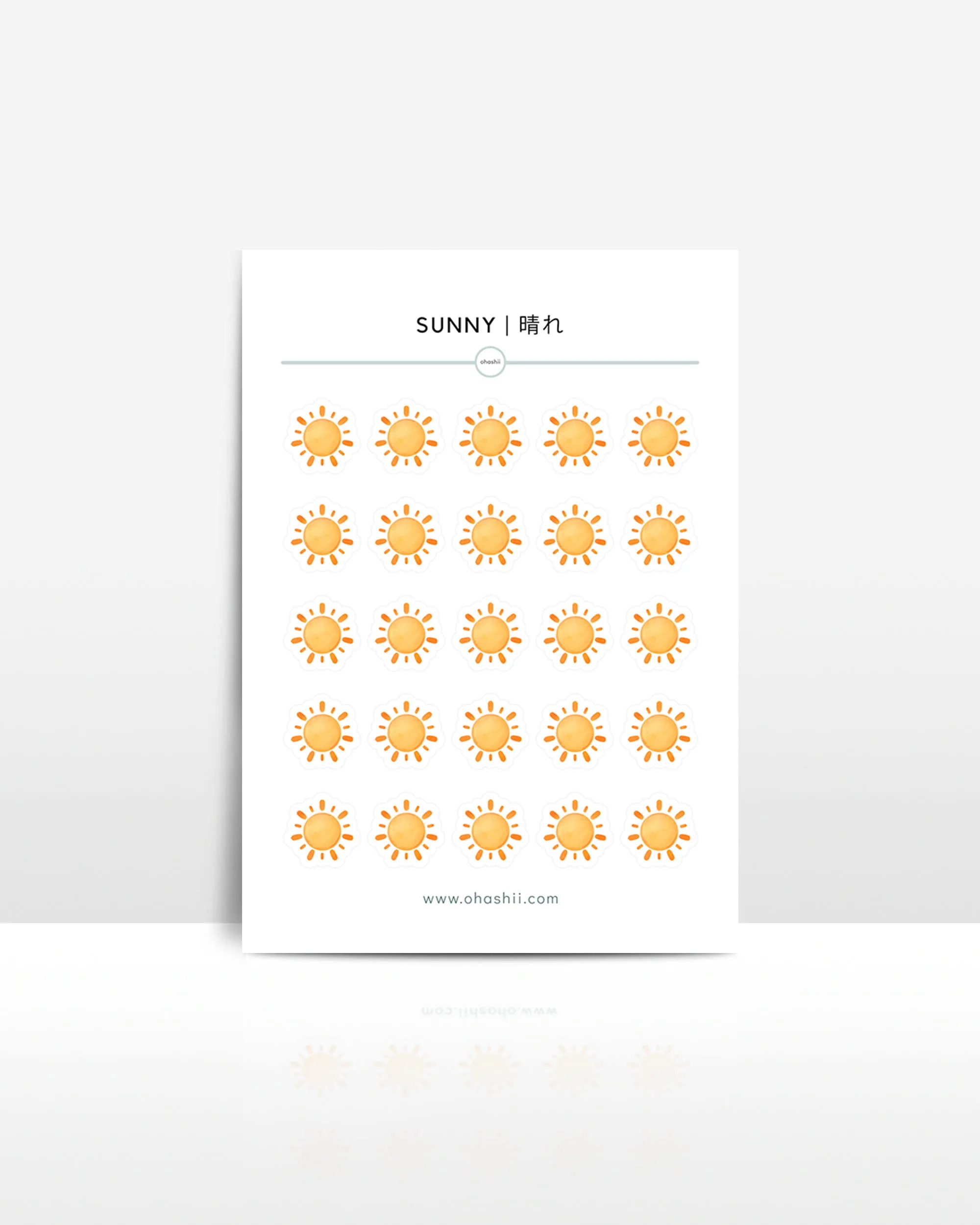 ohashii sticker sheet SUNNY MU