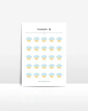 ohashii sticker sheet THUNDER MU