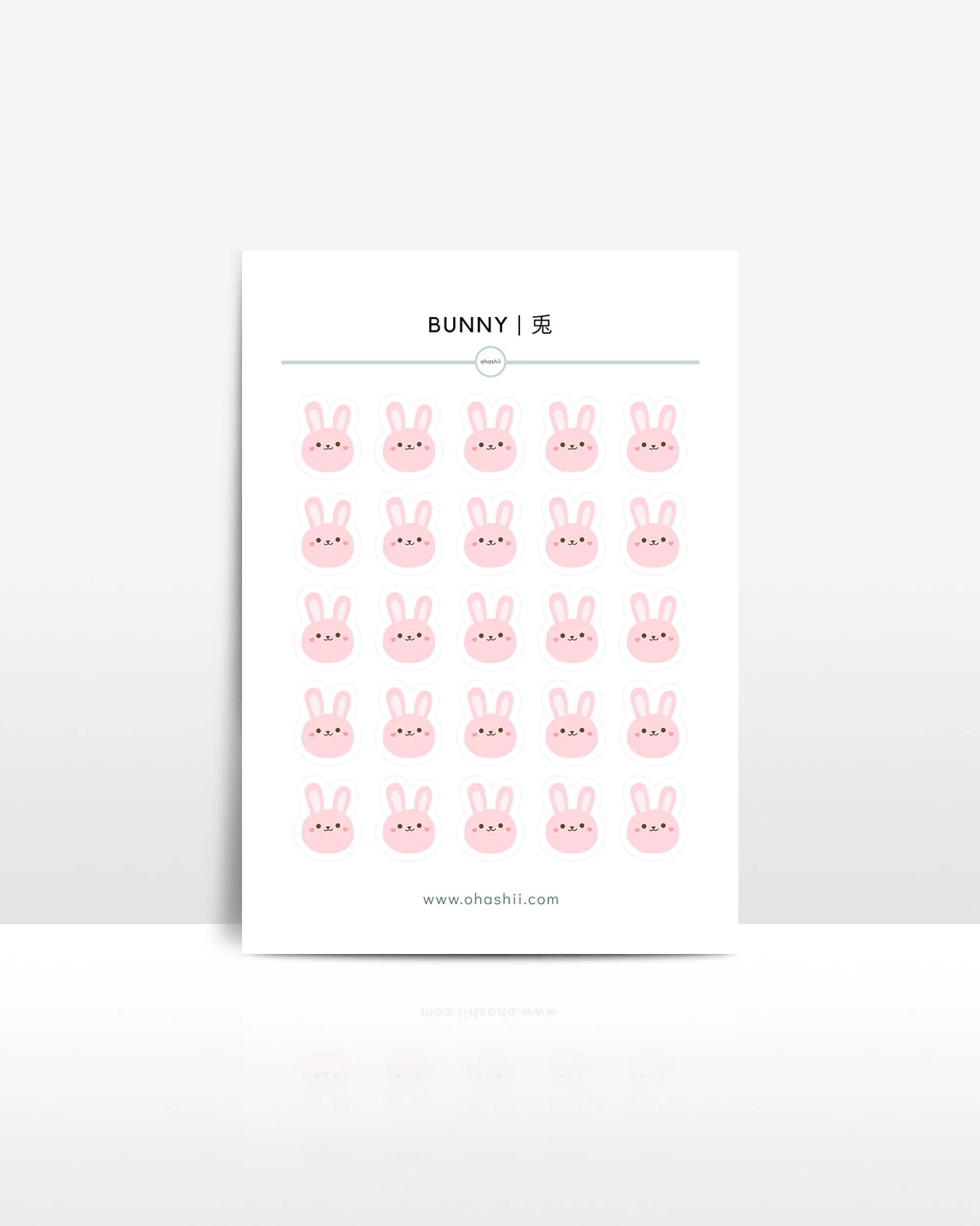 ohashii sticker sheet bunny MU
