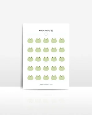 ohashii sticker sheet froggo MU