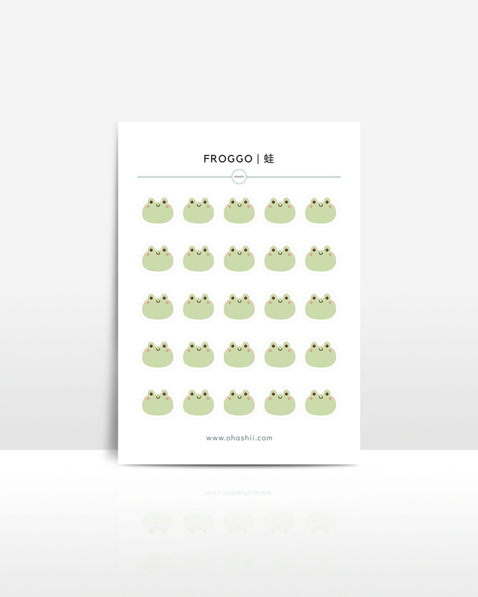 ohashii sticker sheet froggo MU