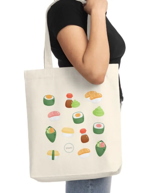 ohashii totebag watercolour sushi 1