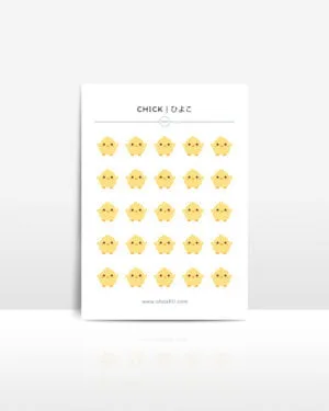 CHICK 2 MU sticker sheet ohashii