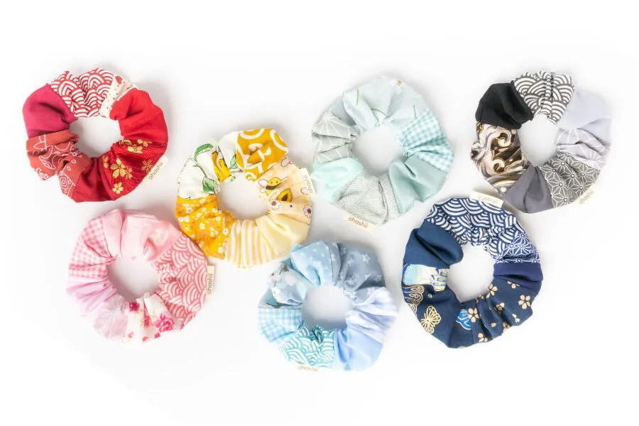 Upcycled scrunchies eco-friendly ohashii 2